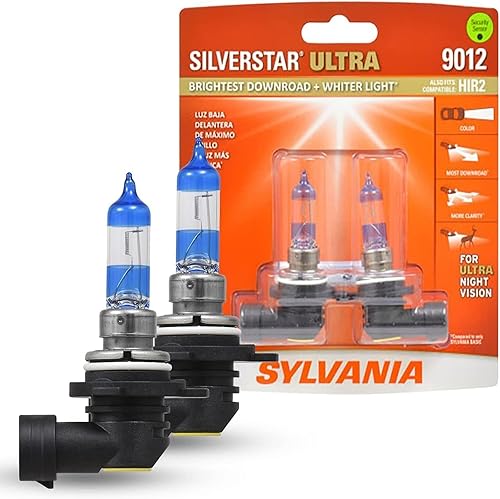 SYLVANIA - 9012 SilverStar Ultra - Bombilla halógena de alto rendimiento para faros delanteros