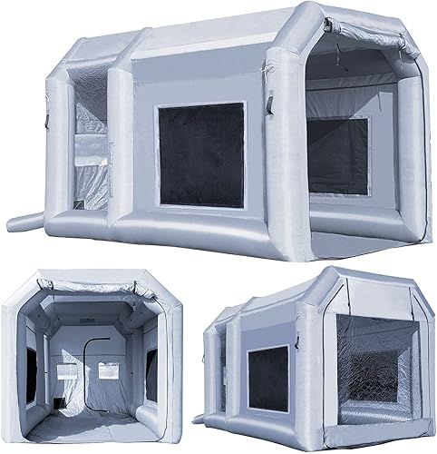 TKLoop Cabina de pintura inflable portátil de 20 x 10 x 9 pies con 1 cabina de pulverización inflable con sistema de filtro de aire, tienda de