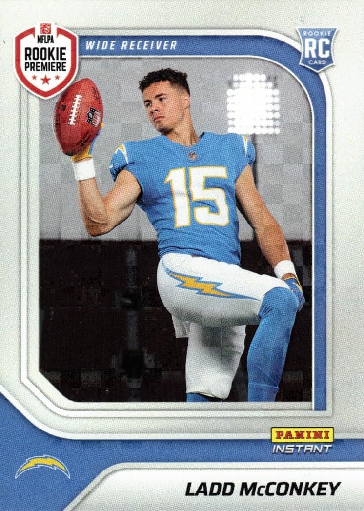 2024 Panini Instant Football #RPSFL-18 Ladd McConkey Rookie Card Chargers - Only 624 made!