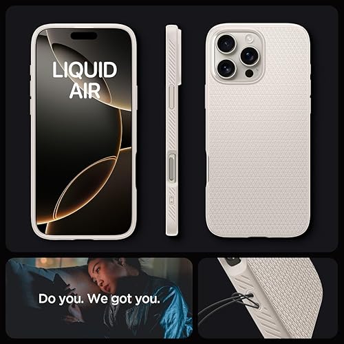 Vista 380 de Spigen Liquid Air - Funda diseñada para iPhone 13 Pro Max (2021), color negro mate