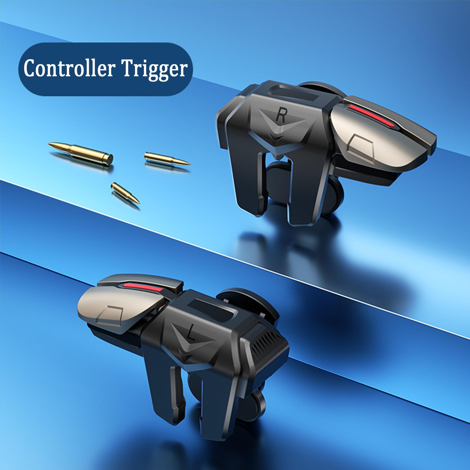 2 + 2 pezzi di controller mobile trigger per telefono cellulare trigger Touch Screen Sleeve Controller per cellulare Trigger 1 paio di scatto + 2 paia di ditali, trigger ergonomico –