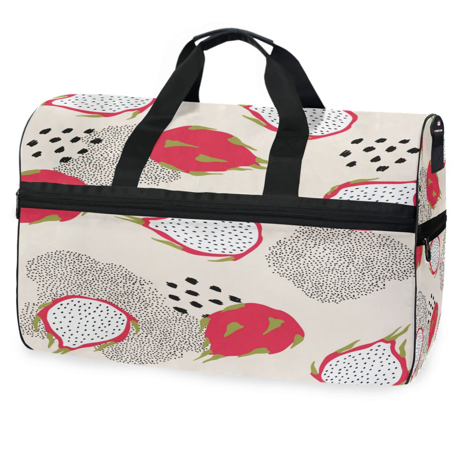 Drachenfrucht Cartoon Obst Süß Sporttasche Badetasche mit Schuhfach Reisetaschen Handtasche für Reisen Frauen Mädchen Männer