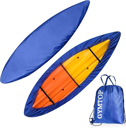 GYMTOP Cubierta impermeable de 7.8 a 18.2 pies 420D gruesa para kayak, cubierta de almacenamiento al aire libre, protección UV, protector solar para