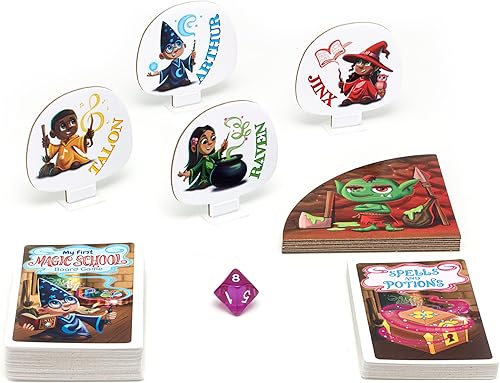 Miniatura 5 de My First Magic School - Juego de mesa para niños de 5 años en adelante, aprende nuevas habilidades mientras lanzas hechizos y carreras por los
