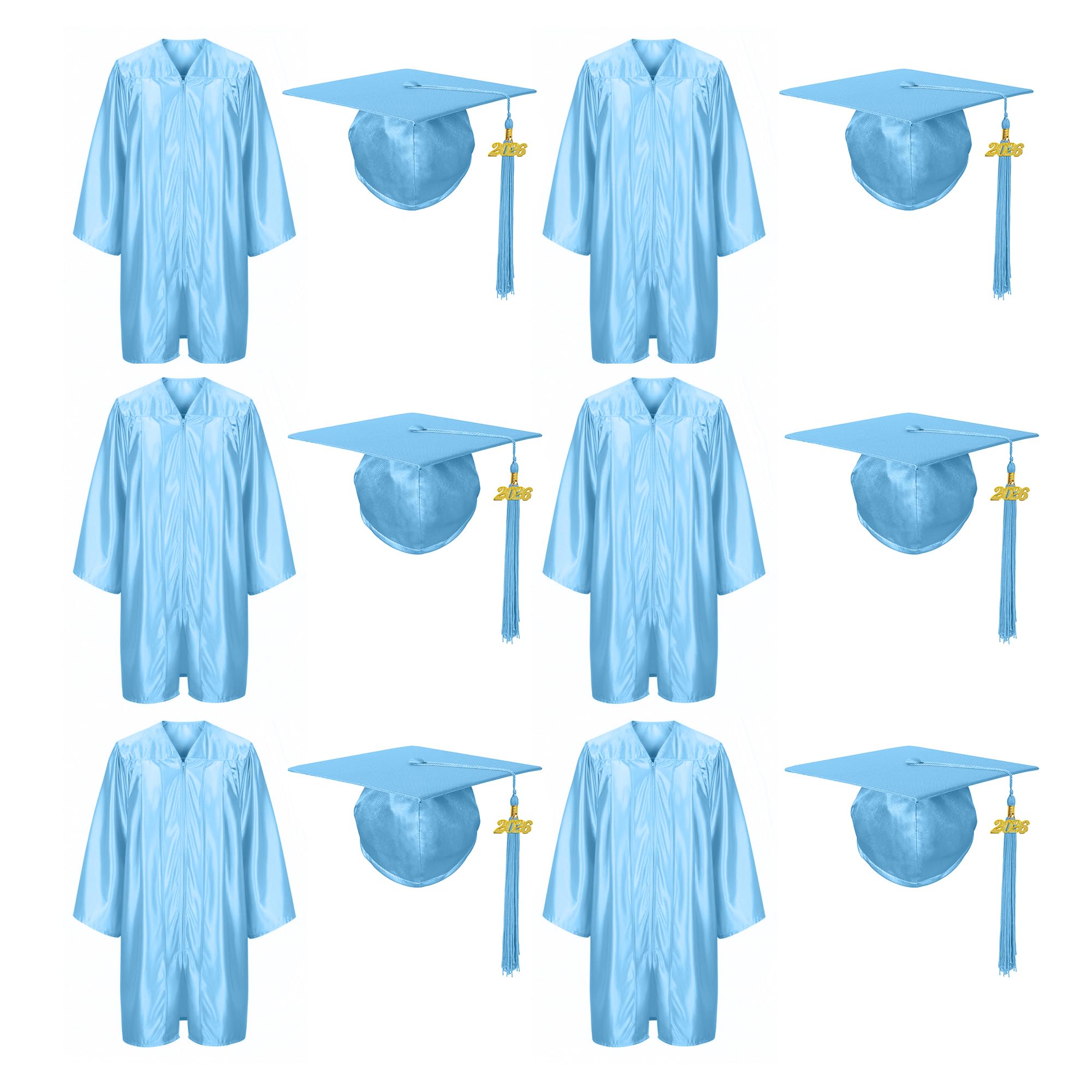 Shiny Preschool Kindergarten Graduation Cap Gown Set for Kids With 2026 2025 Tassel Charm