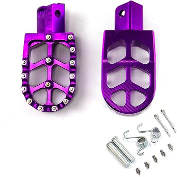Motorcycle Foot Pegs/Fit For Honda CR CRF125 250 500 230 450R Ktm Motorcycle CNC Feet Foot Poses Pegs Pedal Off-Road FootRest Pedals Pit bike FootpegsPurple