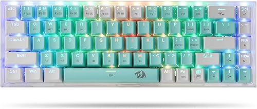 Miniatura 9 de Redragon K631 PRO WT Teclado inalámbrico RGB para juegos 65% de 3 modos, teclado mecánico compacto intercambiable en caliente con conector PCB sin