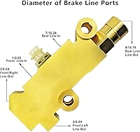 Vista 2 de Válvula de Combinación-Dosificación de Latón PV4, Sistema de Frenos de Disco-Disco PV71 172-1361 Compatible con Ford Chevy Mopar, Válvula