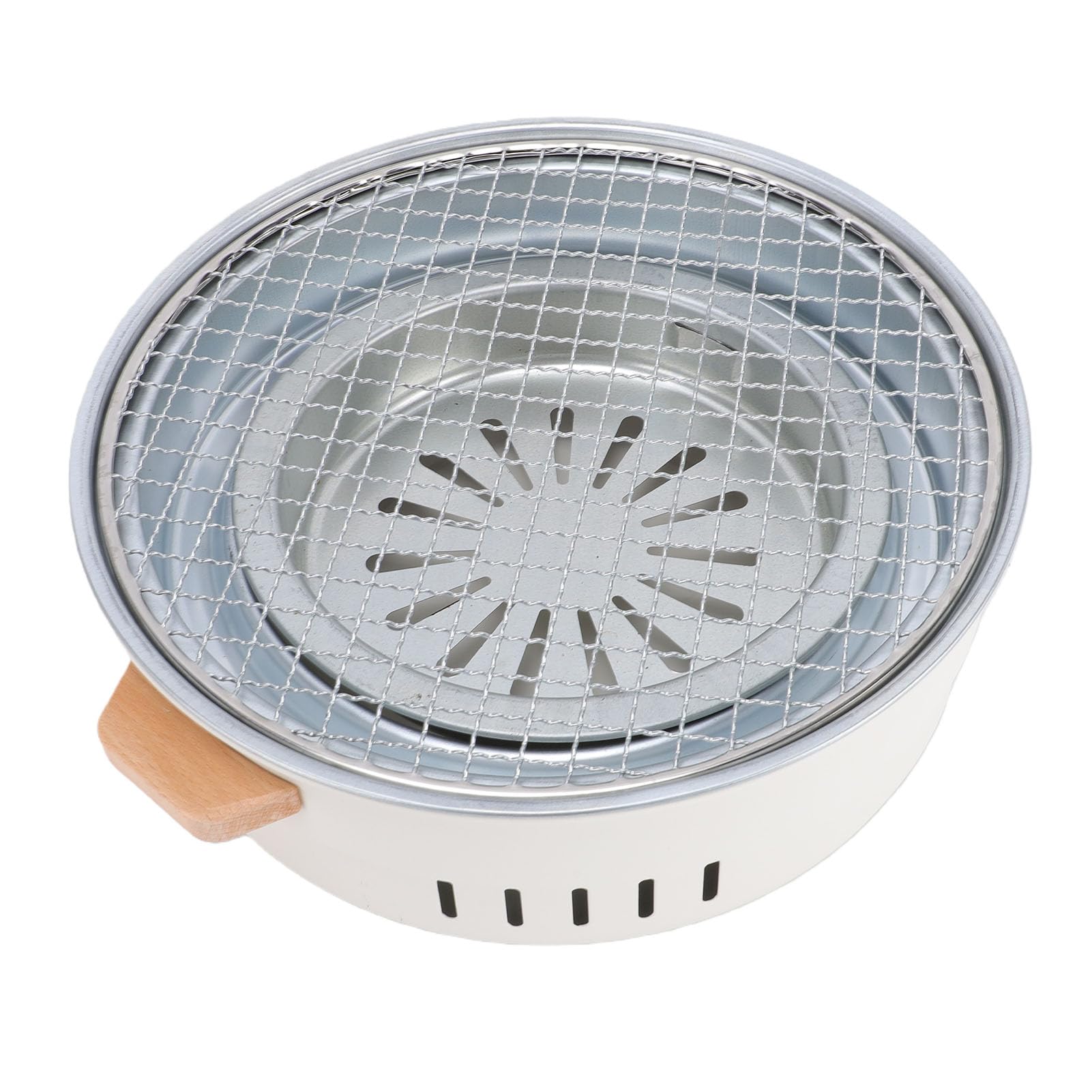 Grill Bezdymny, Stal Nierdzewna z Wieloma Otworami Wentylacyjnymi Grill Węglowy, Przenośny ze Zdejmowanymi Częściami dla 3 do 5 Osób Kemping w Pomieszczeniach i na Zewnątrz