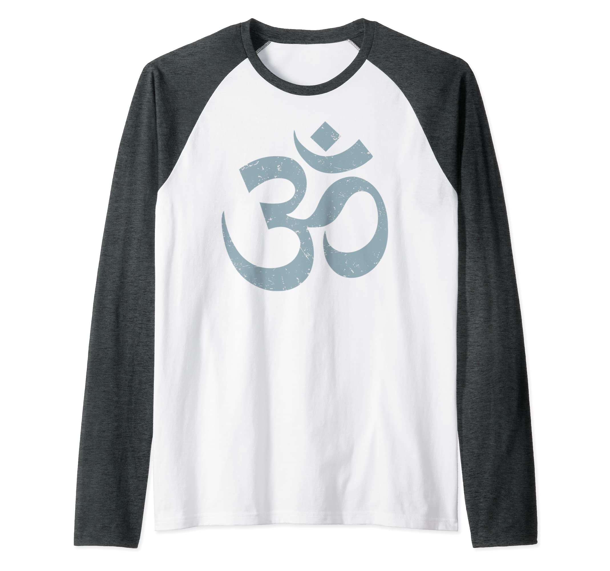 Om Vintage Aum Spiritual Raglan Baseball Tee