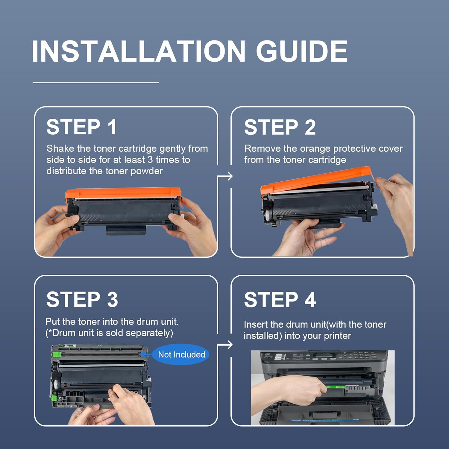 Comatible TN760 Toner Cartridges Replacement for Brother TN760 TN-760 TN730 TN-730 TN 760 Toner Use with MFC-L2710DW MFC-L2750DW HL-L2350DW DCP-L2550DW HL-L2395DW HL-L2370DW HL-L2390DW Toner Cartridge - Image 4