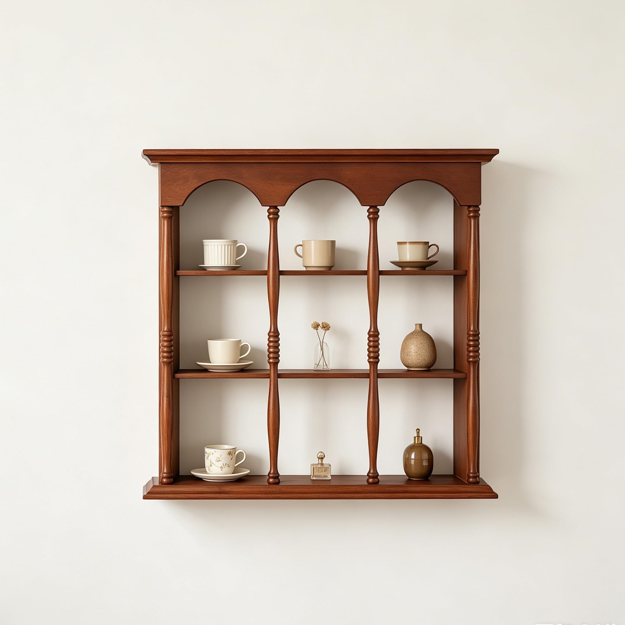 Étagère murale en bois style arche pour sublimer votre coin café