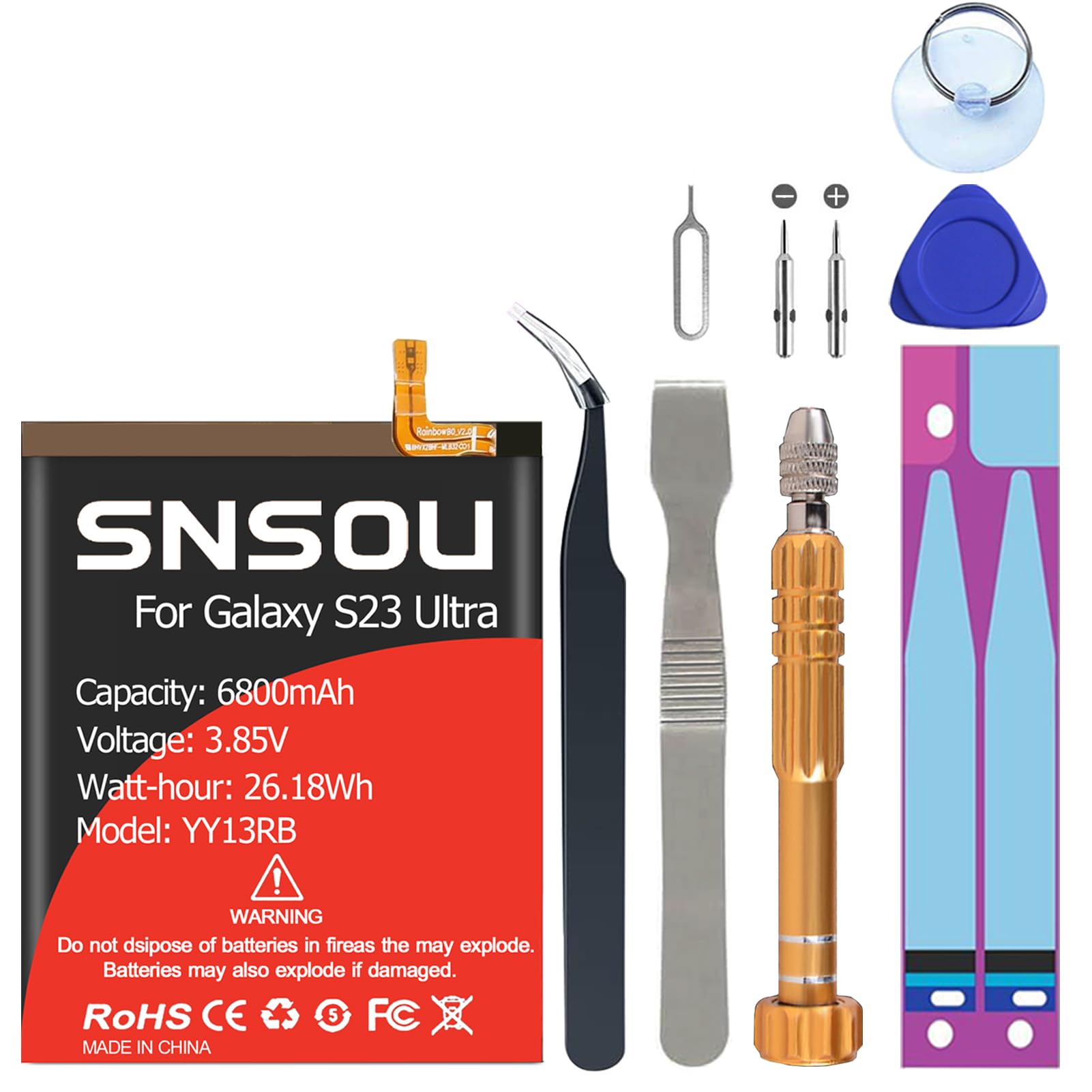 Amazon.com: SNRONEW Galaxy S23 Ultra Battery, (2024 Upgraded