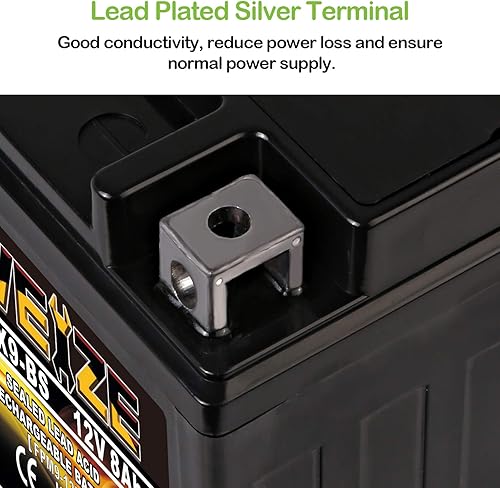 Miniatura 57 de Weize YTZ10S-BS - Batería de motocicleta AGM sellada de alto rendimiento, sin mantenimiento, compatible con Yamaha Honda