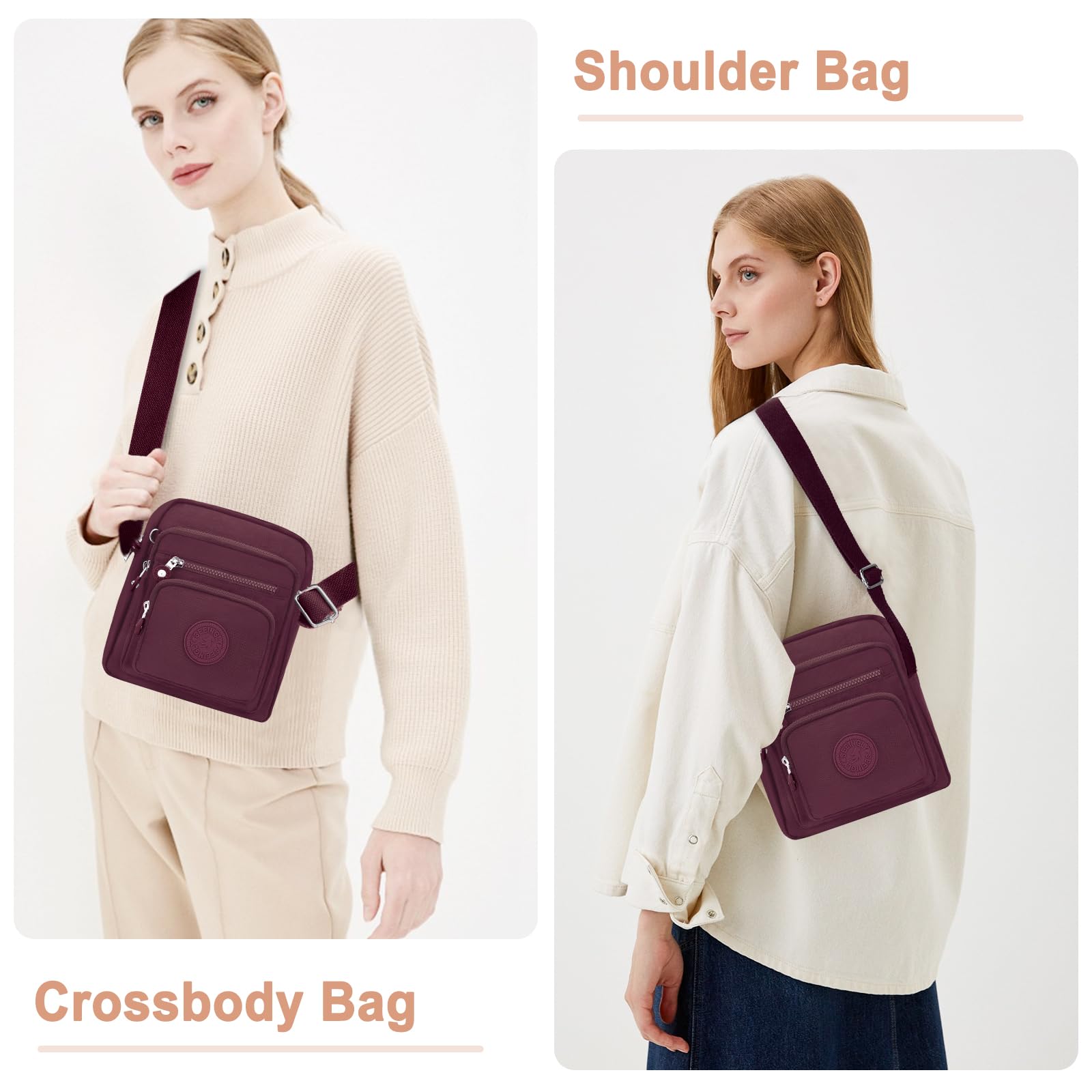 Borsa Tracolla Donna Crossbody Bag Donna Nylon Borsetta Tracolla Donna - Foto 24 di 52