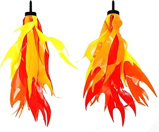 Iconikal Bicycle Scooter Handlebar Flame Streamers, 10-Inch Kids Bike Streamers, Easy Install