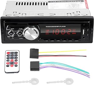 ZEYUAN Receptor estéreo para carro com din único BT MP3 Player AM/FM Suporte para rádio chamadas mãos-livres U-Disk/TF Card/AUX-in com controle remoto