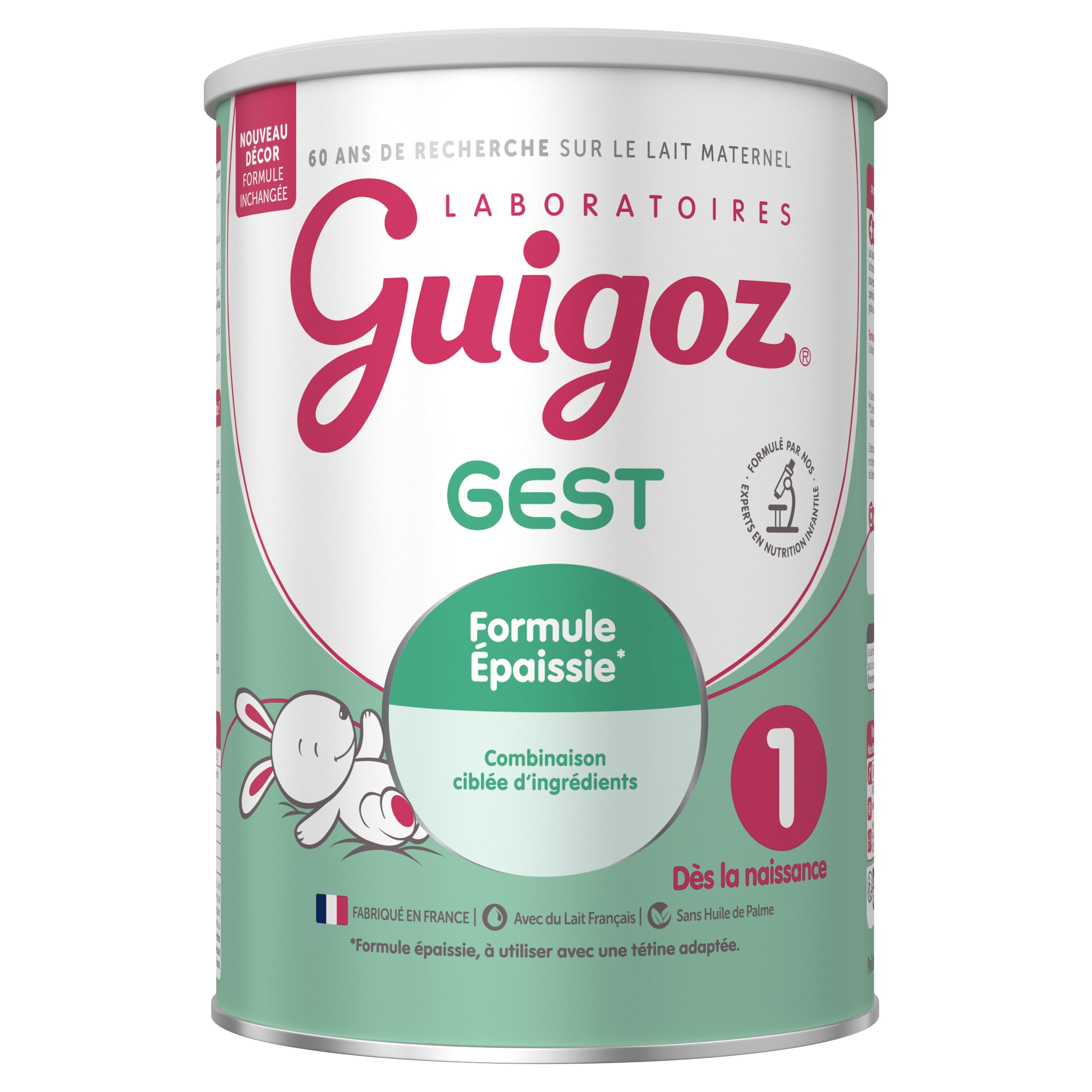 GUIGOZ GUIGOZGest 1 Lait bébé en poudre 1er âge - de 0 à 6 mois - Boîte de 830g