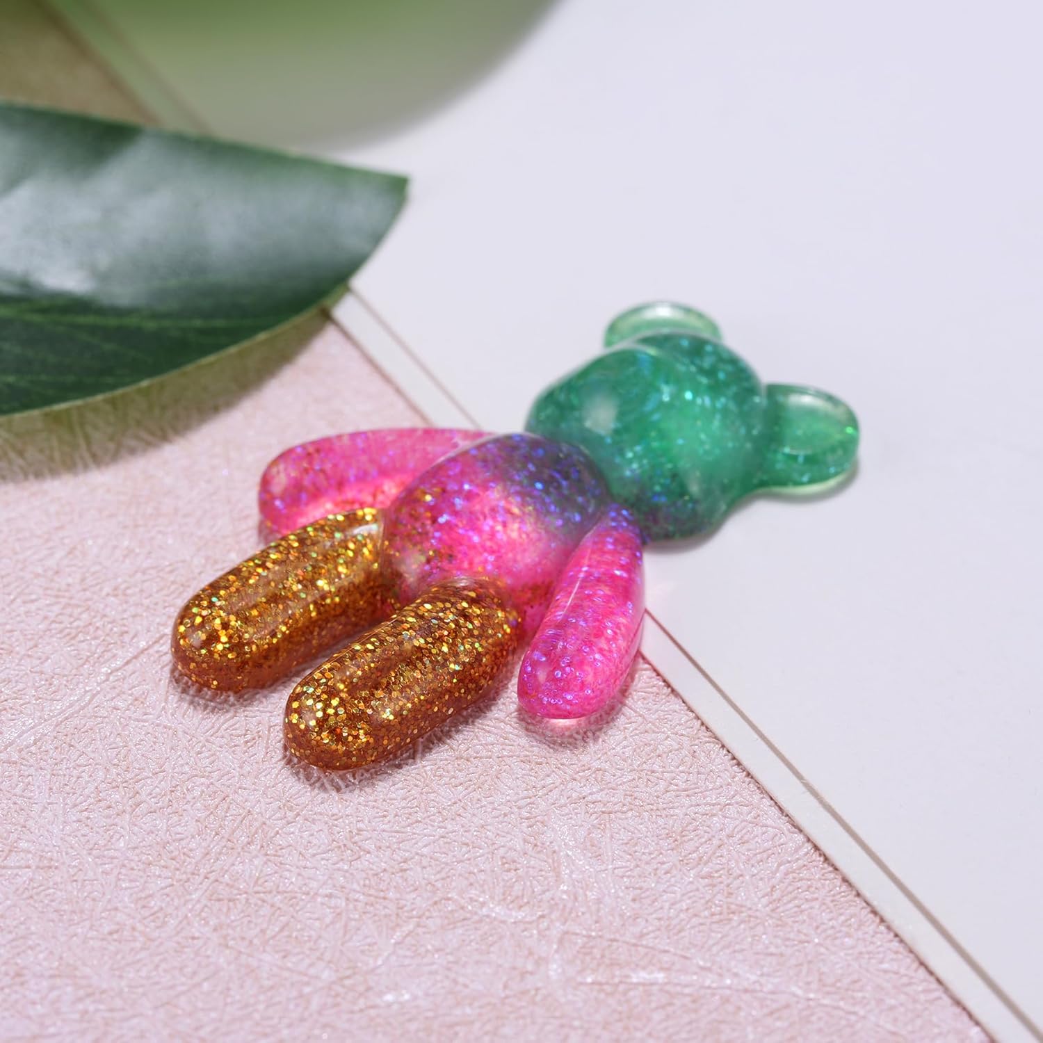 Aesnefe Pocket Bear Hug, Anxiety Relief Gifts, Mental Health Positivity Gift for Anxious Friend, Autism Fidget Gifts for Teen, Surgery Worry Gift, Thoughtful Present for School Anxiety, Green Gold