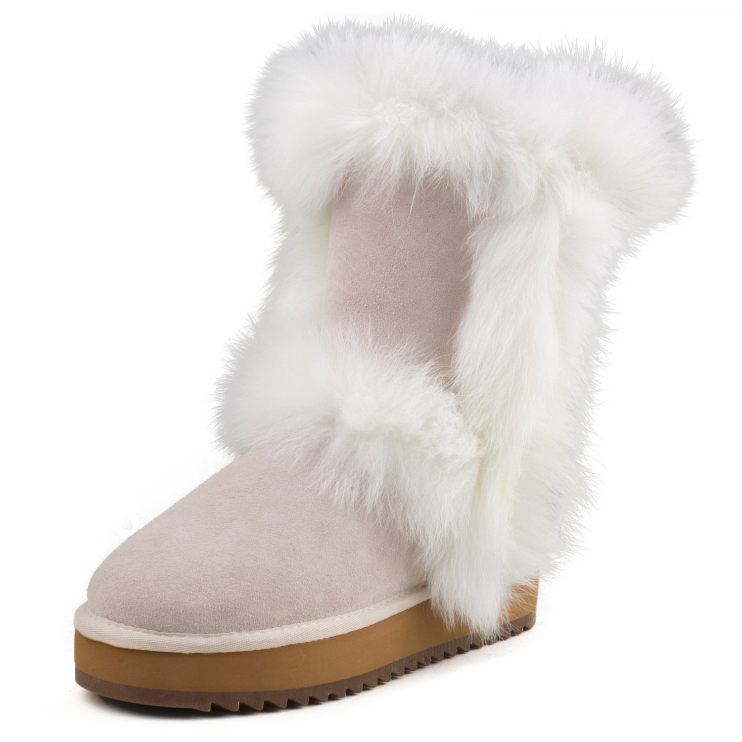 ShenduoWomen's Mid-calf Boots Winter Snow Boots B9256