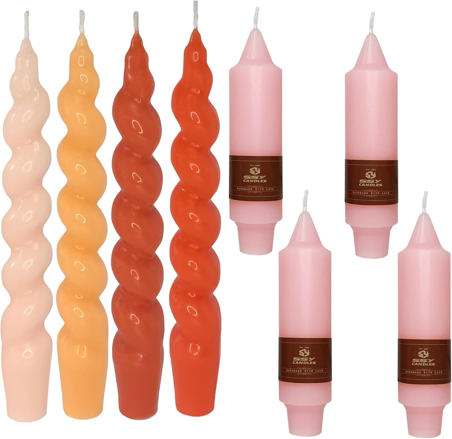 Taper Candles Smokeless Candles Unscented Candle Sticks Dinner Candlesticks Odorless Wax Candle for Dinner Household Wedding Party Home Décor