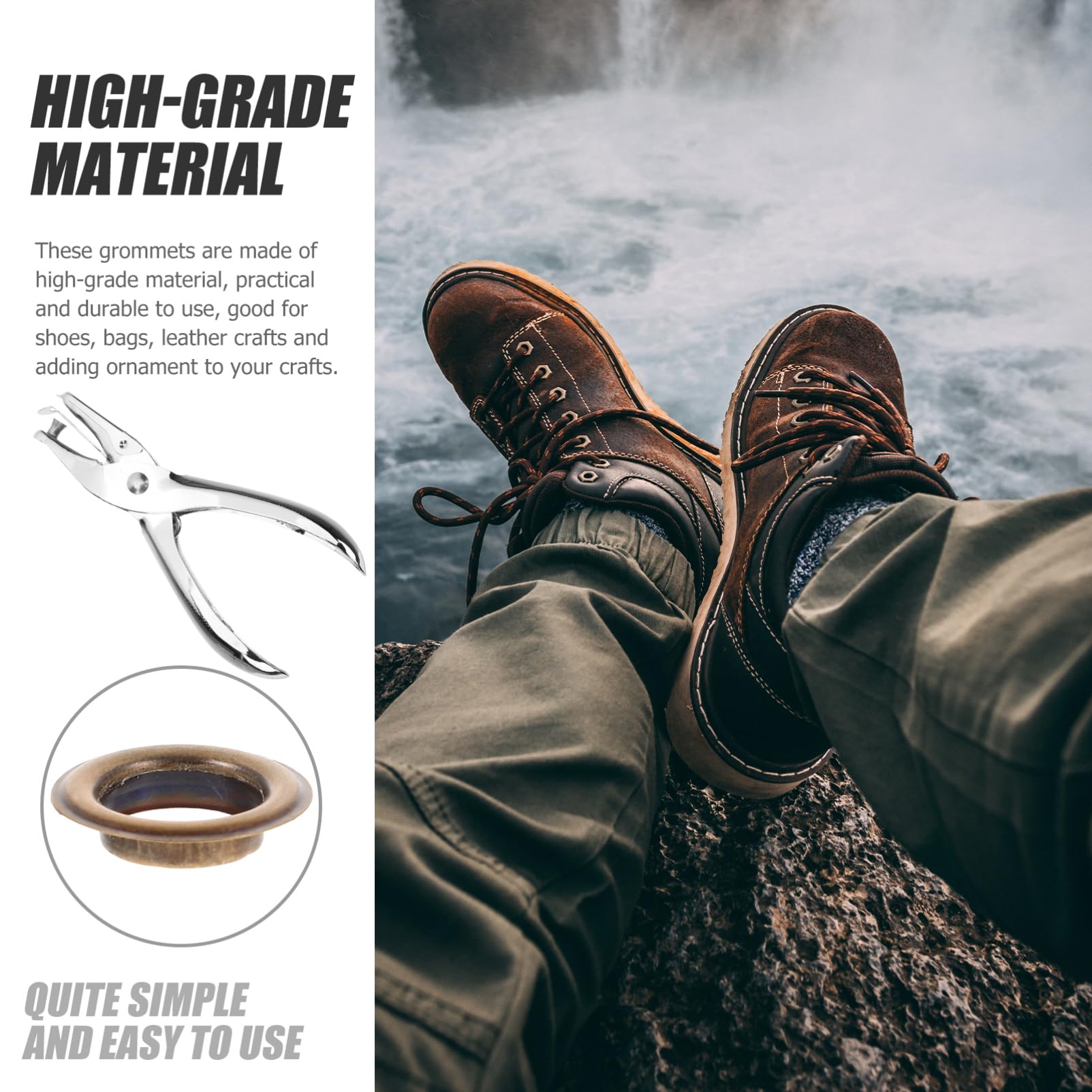 Kit de Botones de Presión Alicates, Herramienta Manual de Cobre, Diseño Ergonómico y Acción de Resorte para Costura y Bricolaje