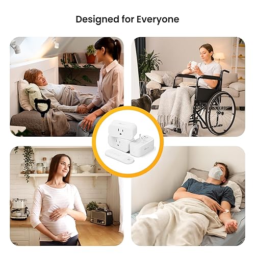 Miniatura 7 de TREATLIFE Paquete de 3 mini enchufes de salida de control remoto con control remoto magnético, interruptor de luz inalámbrico de 15 A1800 W para