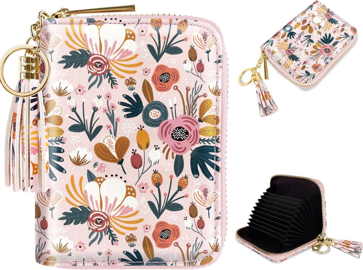 Coco Rossi Women's Small Credit Card Wallet RFID Cute Card