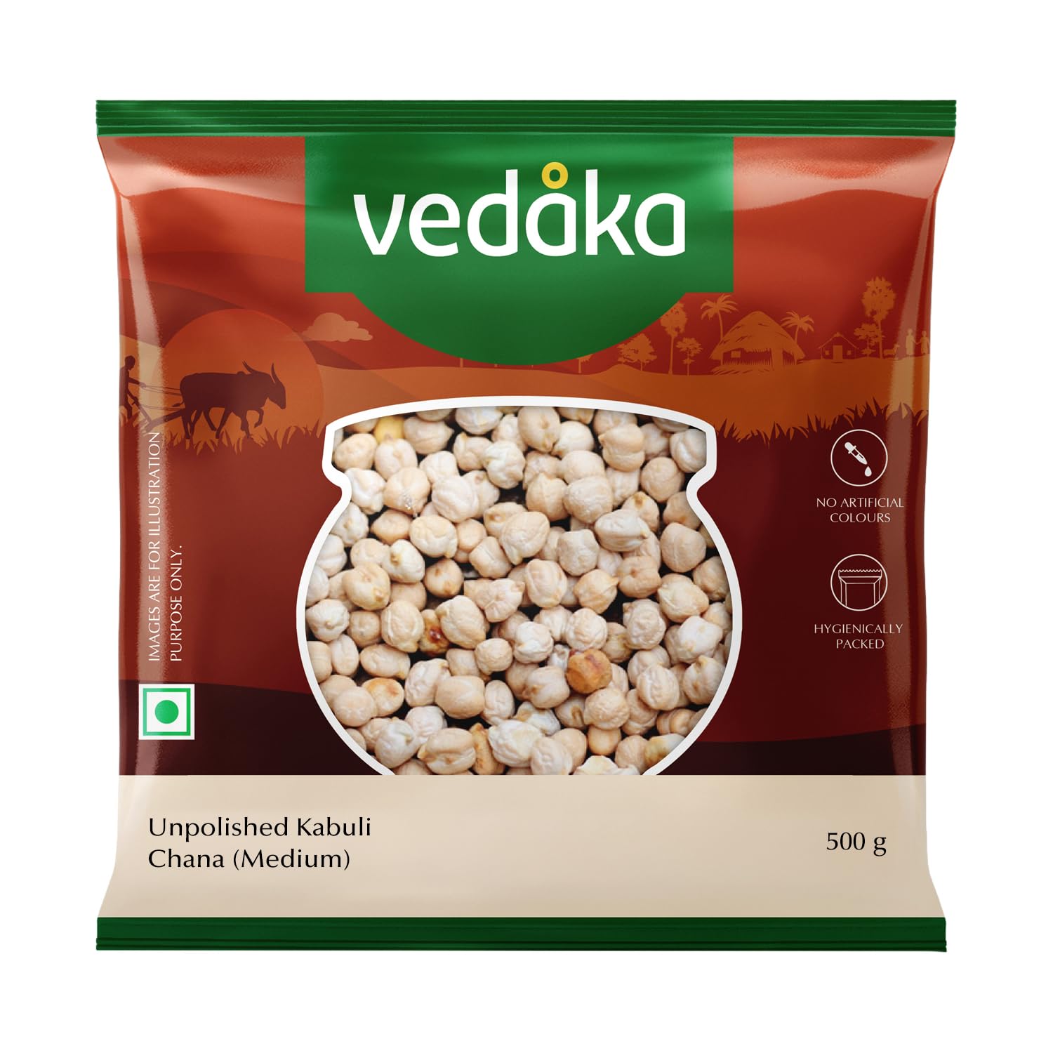 Amazon Brand Vedaka Unpolished Kabuli Chana (Medium Size) 500g-picture-19