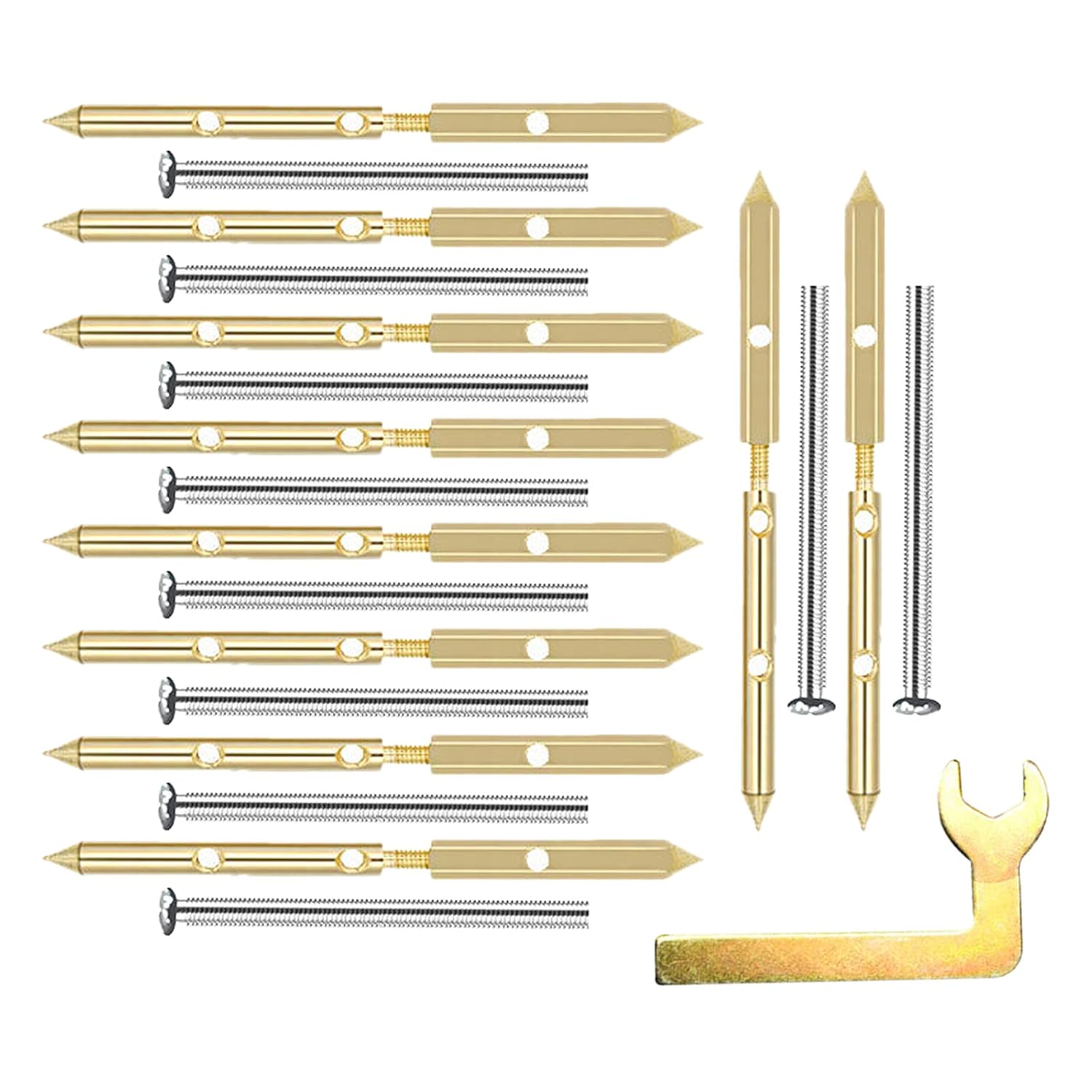 VideoPUP Gold 120 Type Bottom Box Screw Fixing Support Rod Electrical Accessories (10 Repair Tool+10 Screws+1 Wrench)