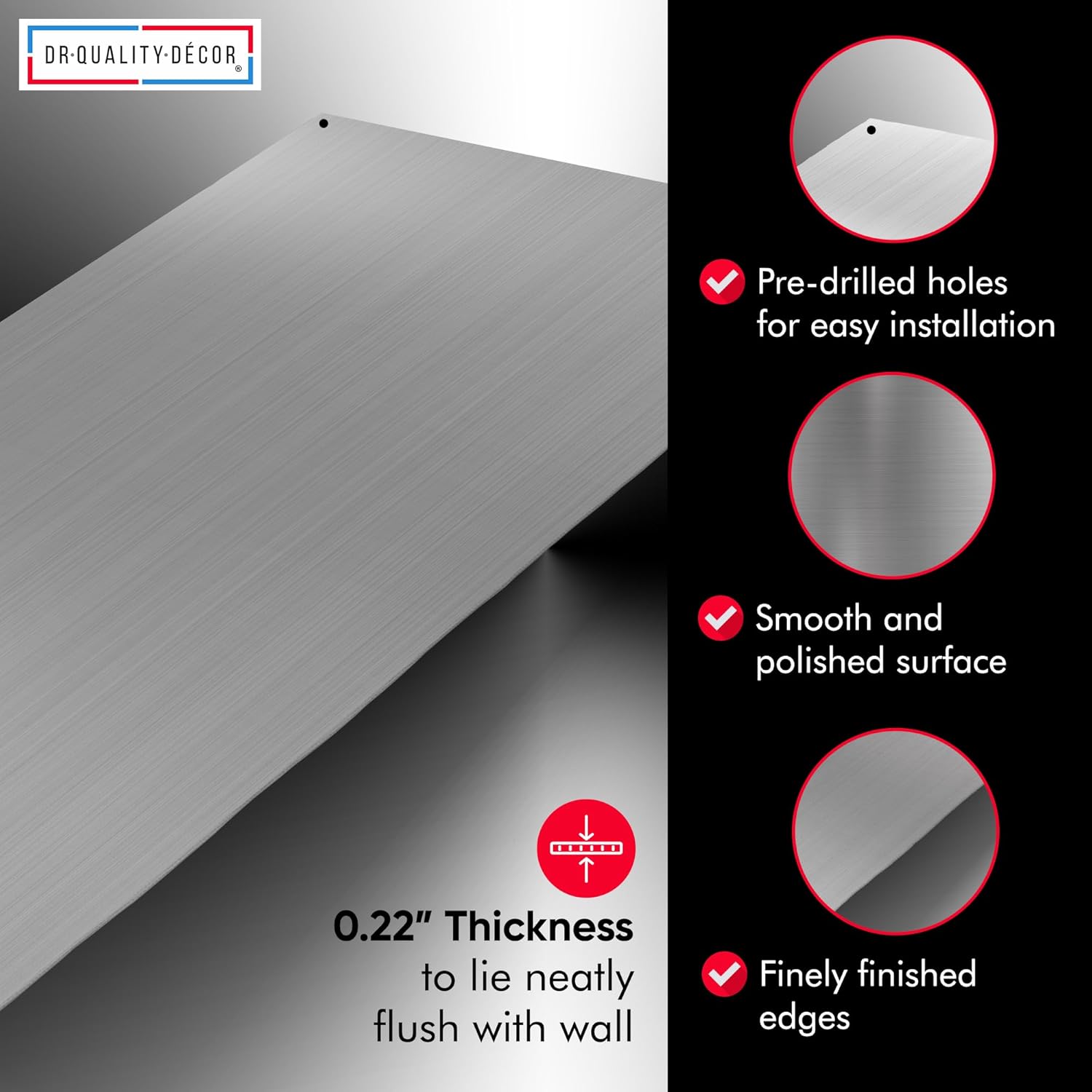 2 Pack 24" by 30" Inch Reversible Stainless Steel Stove Backsplash Range Hood Wall Shield for Kitchen, Flat with Screw Holes