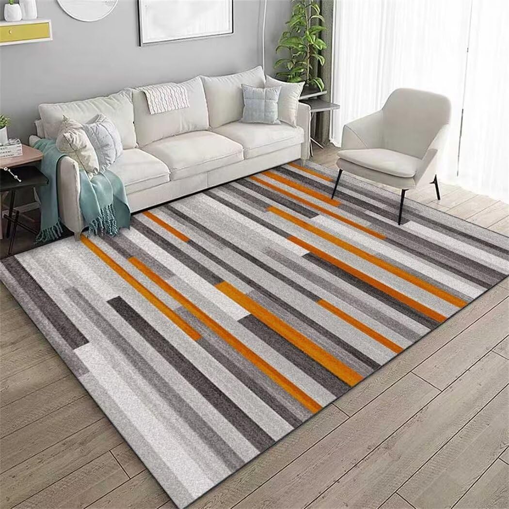 Tapis chambre garcon adolescent moderne et antidérapant gris