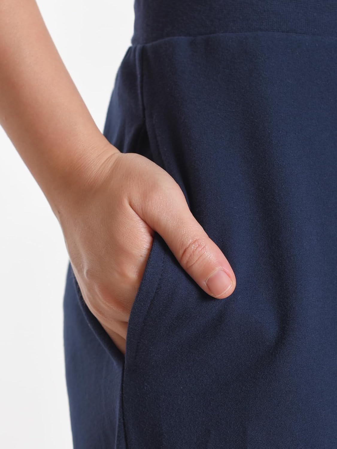 Weintee Women's Petite Elastic Waist Wide Leg Pants Petite Length - Image 3