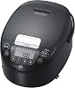Tiger Thermos JPW-H100K Rice Cooker, Induction Type, 5.5 Cup Cooking, Far Infrared Black Thick Cooker, Frozen Rice Menu, Small Amount Fast Menu, Black