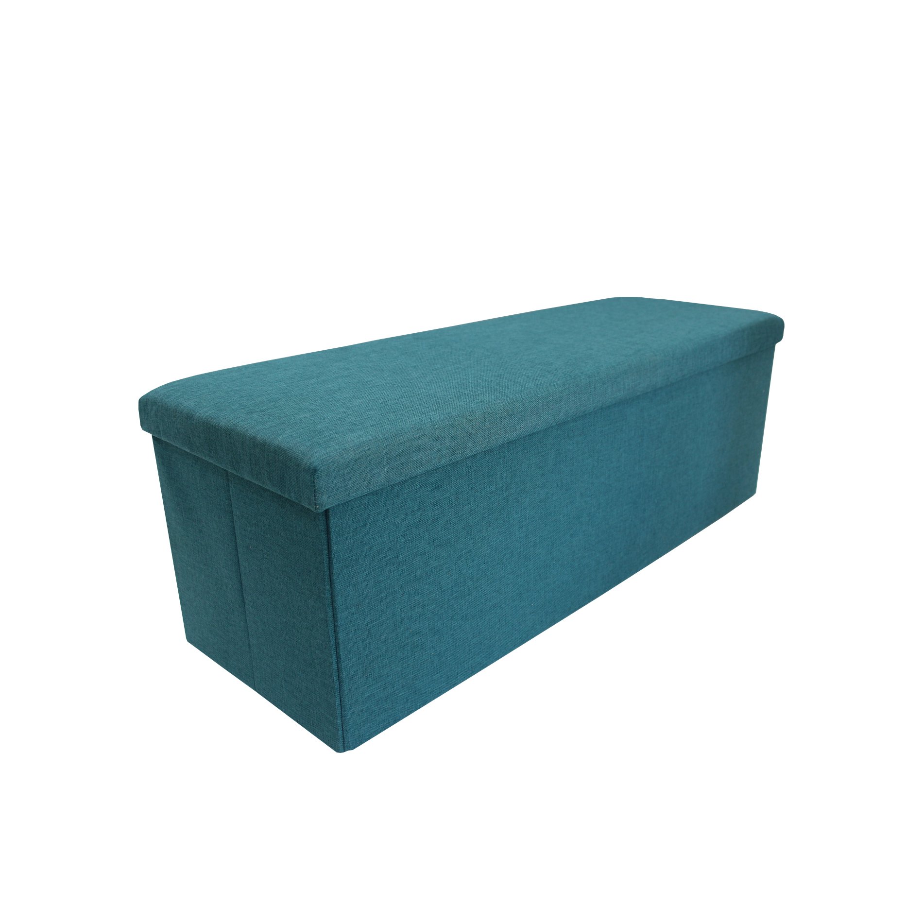 Rebecca Mobili Puff para almacenar Juegos, puf de Almacenamiento Turquesa, Forrado de algodón, se Puede Abrir, Ahorra Espacio - Medidas: 37 x 110 x 38 cm (AxANxF) - Art. RE6174