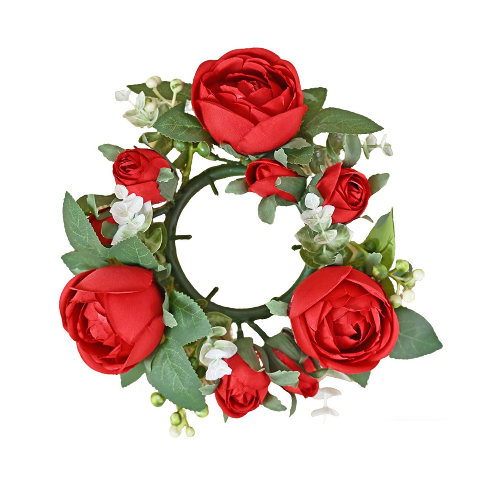 Meiliyizu Stand Wreath Artificial Rose Flower Rings Wreath for Wedding Reception and Photography Backdrop Handmade绢花garland