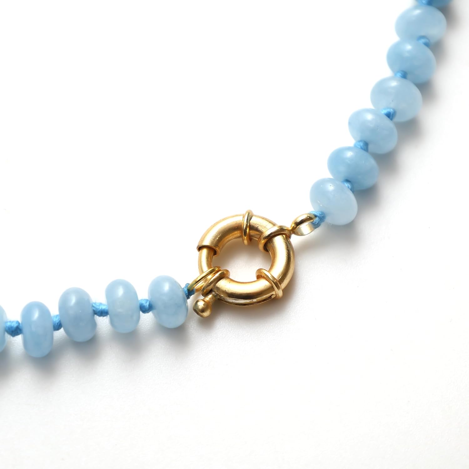 Gempires Handmade Smooth Gemstone Beaded Jewelry 8 mm Round Beads Healing Crystals Hypoallergenic Gold Plated Perfect Statement Jewelry Gifts For Women