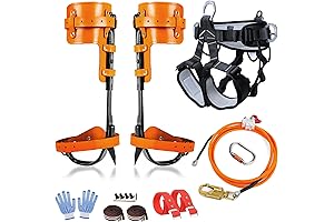 Tree Climbing Gear with Arborist Spikes and Climbing Accessories