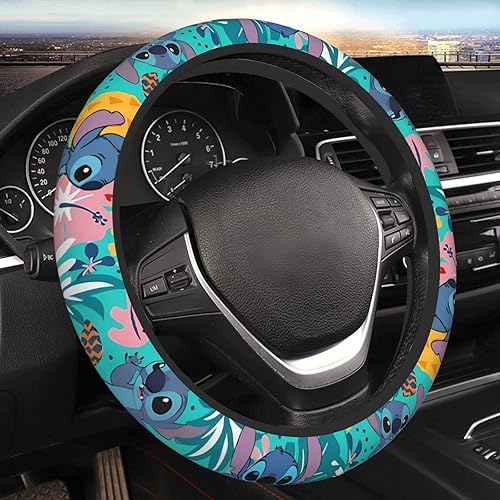 Accesorios de coche elástico grueso neopreno volante cubierta mujeres hombres coche volante cubre protector universal 15 pulgadas