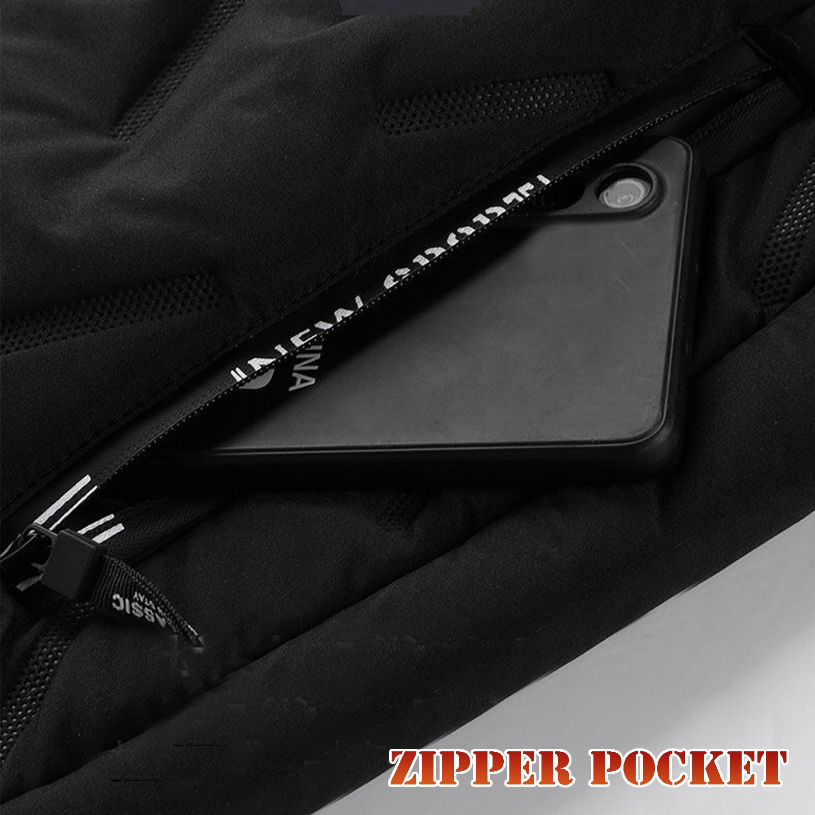 Pantalones térmicos con Bolsillo con Cremallera, Forro Polar, Resistentes al Viento, Impermeables, para esquí y Senderismo, sin batería.