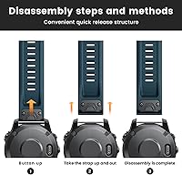 Vista 6 de ANCOOL Compatible with Garmin Fenix 6S/5S/7S Watch Band, 20mm Soft Silicone Watch Band Replacement for Fenix 8 43mm/6S Pro/7S Pro/5S Plus Smartwatch