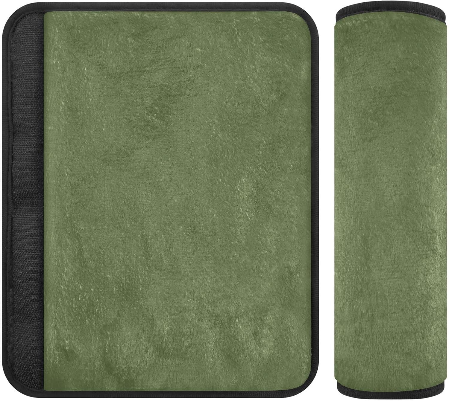 MCHIVER Olive Green Car Seatbelt Shoulder Pads 2 Pieces Seatbelt Covers for Adults Kids Auto Seat Belt Cushion Protector 10 * 7.7in