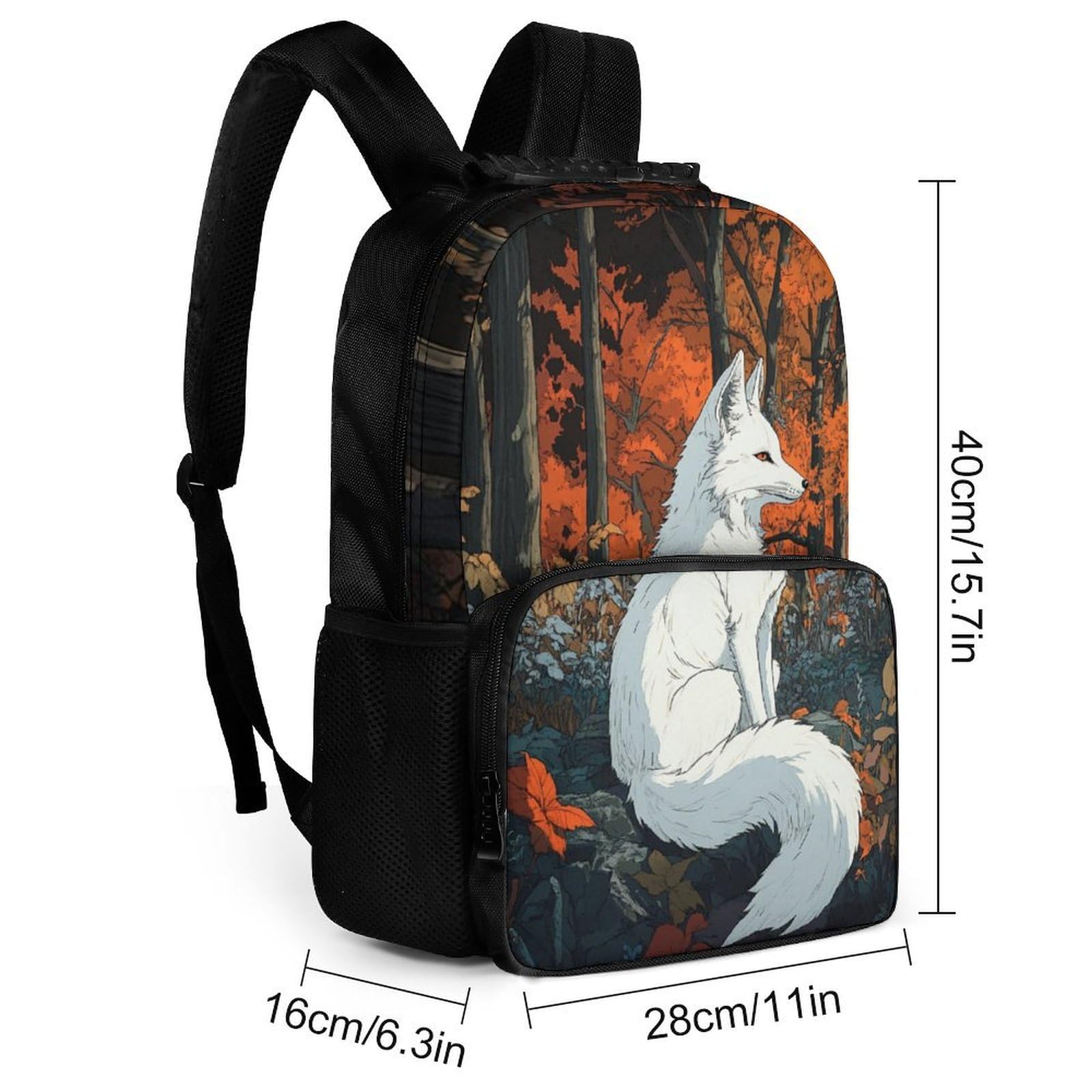 Mochila Infantil Animal Zorro Zorro para Niño Niña 7-11 Años, Mochila Colegio Escolar, School Bag, Tejido 1680D, Detalles de Fieltro, Colegio Viaje