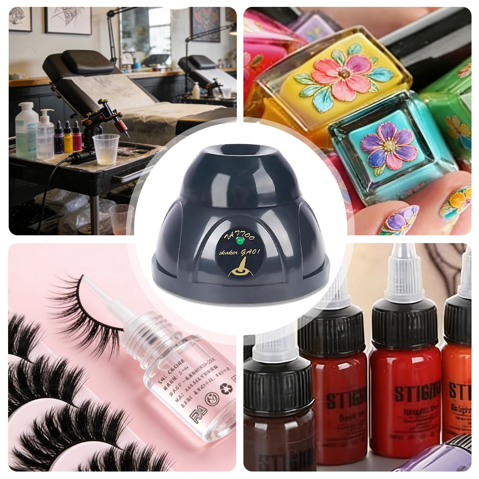 Vortex - Mezclador giratorio de 5200 rpm, mezclador Vortex, potente mini coctelera de pintura, función táctil, mezclador de tinta eléctrica multiusos para salones de uñas, salones de belleza