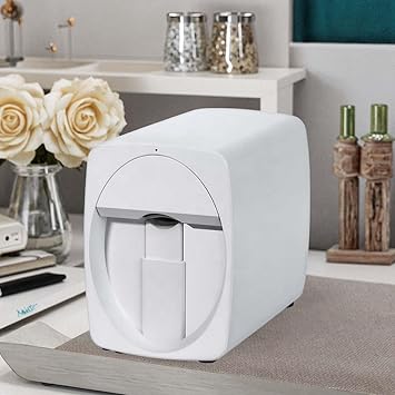 Professional Portable Nail Painting Machine, 3D Automatic Nail Printer, Supply WiFi,Automatic Nail Calibration,for Nail Salon and Personal Use White