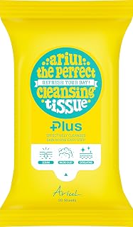 The Perfect Cleansing Tissue Plus (20 Sheets) Korean Makeup Remover Wipes, Low pH Deep Cleansing Face Wipes, Removes Waterproof Makeup, Pore Impuritie