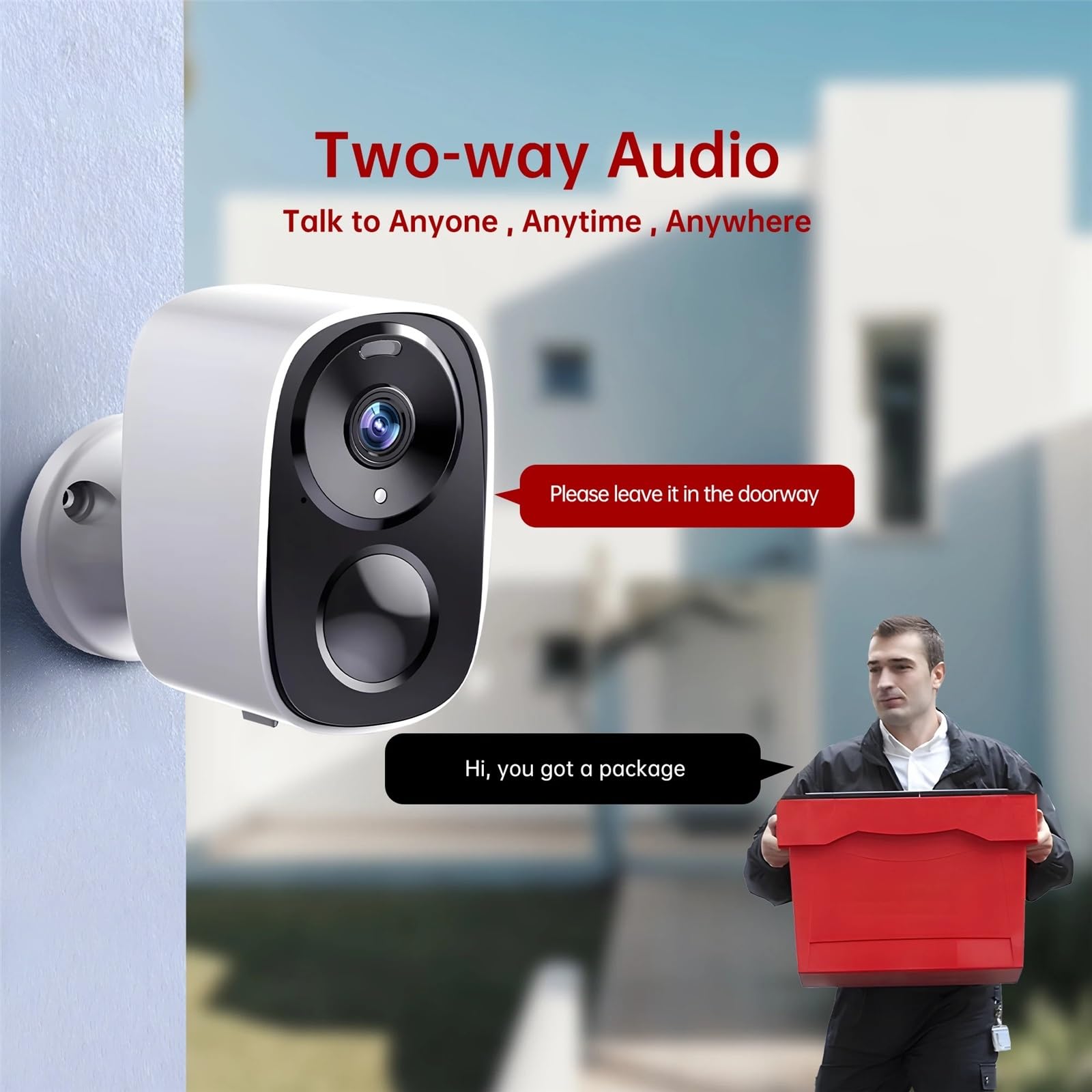 4MP WiFi Solar Battery Camera Low Powered Wireless Outdoor PIR Human Detection Security Surveillance Cameras Long Time Standby,Tranquillité d'esprit Toujours(CamXSolarX64G)