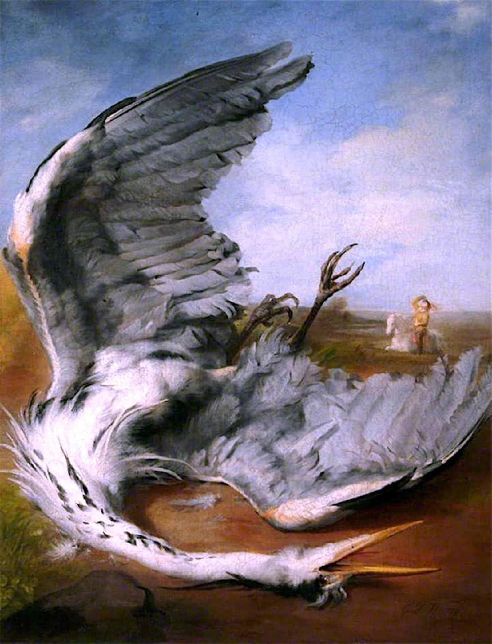 POSTERIIk Famous Animal Posters Vintage Picture the Wounded Heron by George Frederic Watts Modern Wall Decor for Home Decor 60x90cm