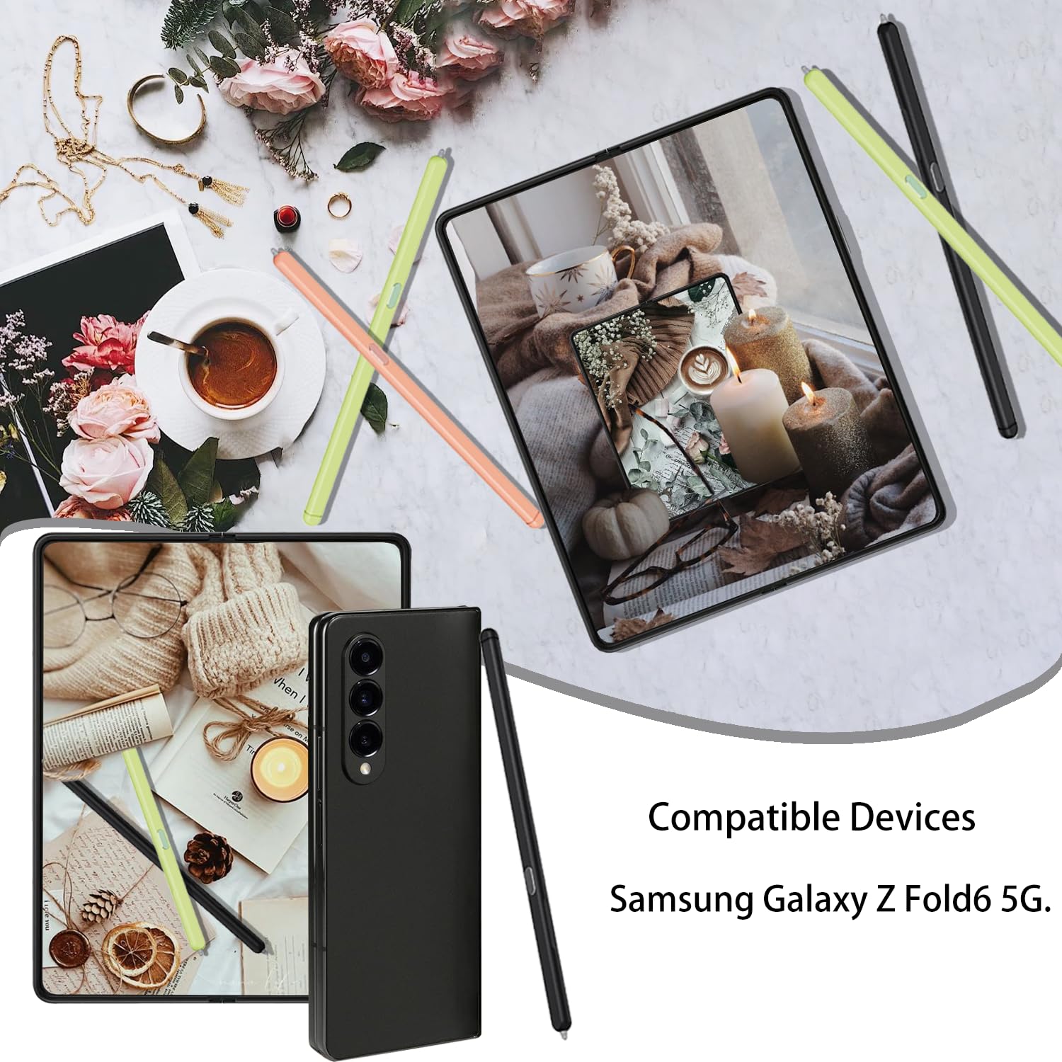 Galaxy Z Fold6 S Pen Fold Edition Compatible avec Galaxy Z Fold6 5G Noir