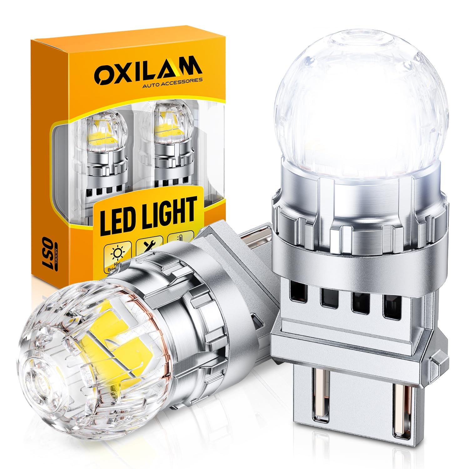 3157 LED Bulb White Reverse Lights, 800% Brighter Super Bright 3156 3056 3057 4057 4157 3047 3457 4114 LED Bulb for Backup Light, Tail Light, Brake DRL Turn Signal Parking Light Bulb for Car Tires